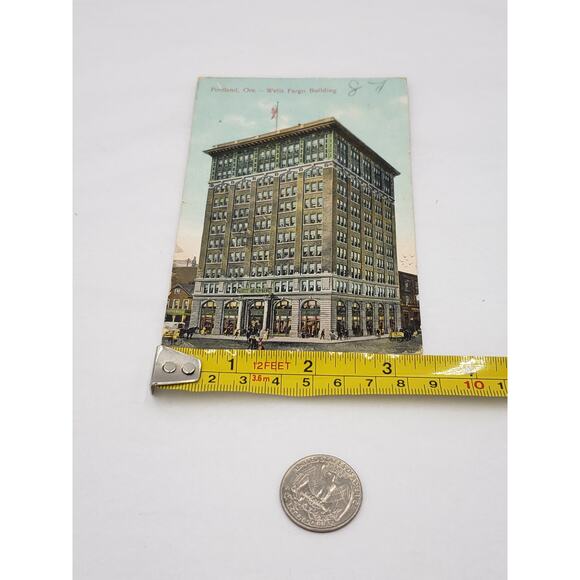 C1911 Portland Oregon Wells Fargo Building Antique Postcard - Picture 11 of 12
